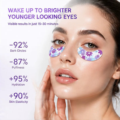 Eye Patch Oem Reduce Dark Circles and Fine Lines Cooling Sensation Disposable Floral under Eye Pad Brighten Hydrogel Eye Patches