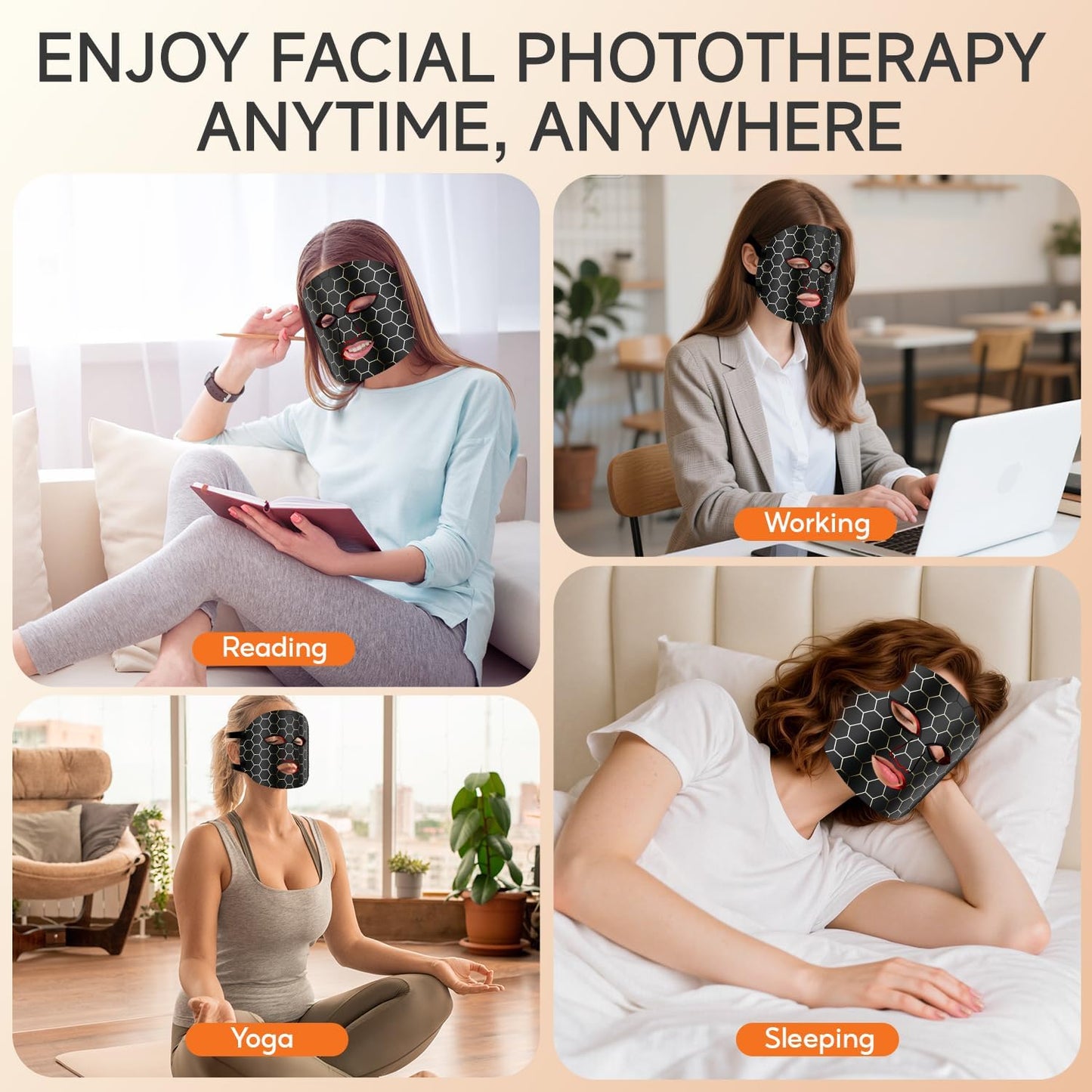LED Red Light Therapy Face Mask