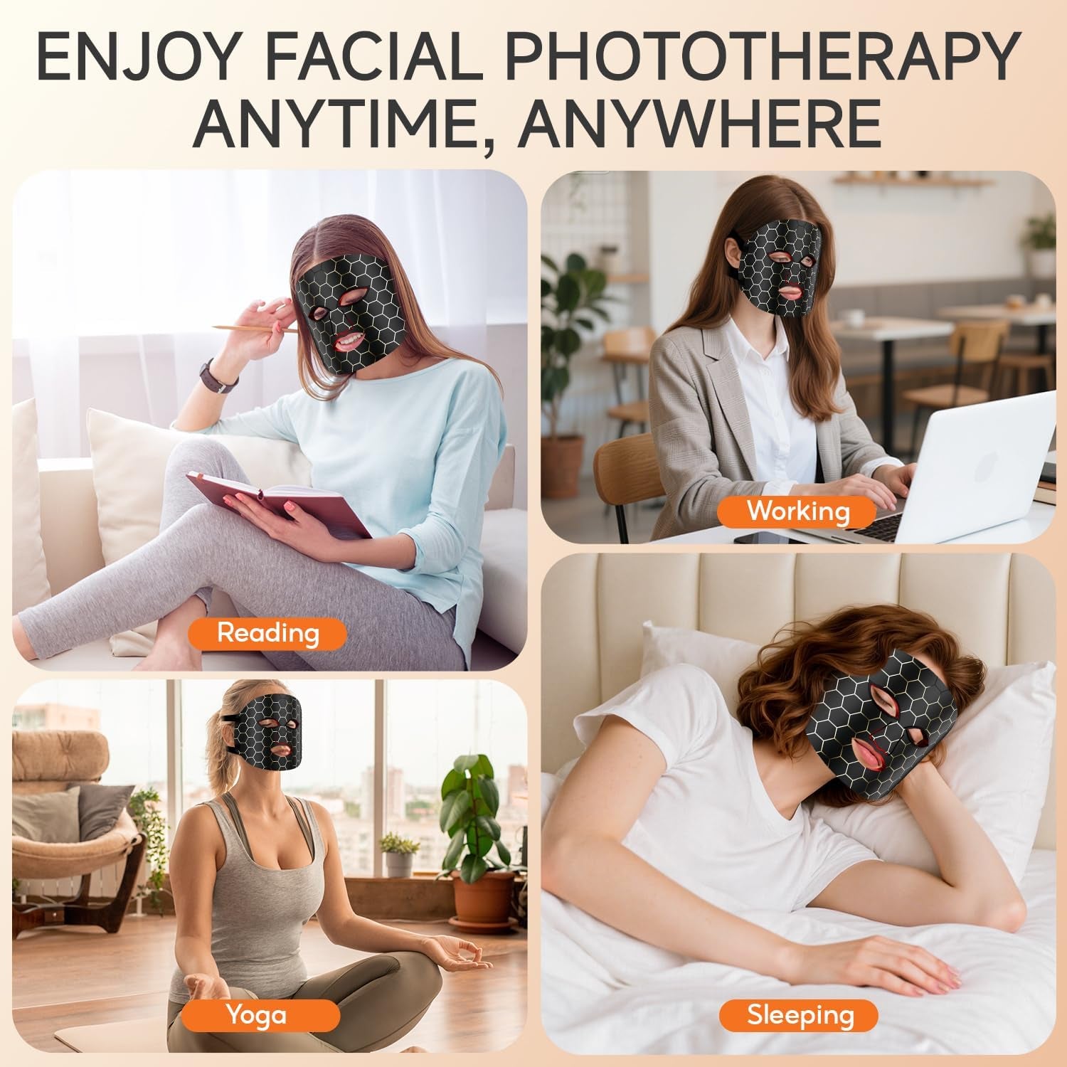 LED Red Light Therapy Face Mask