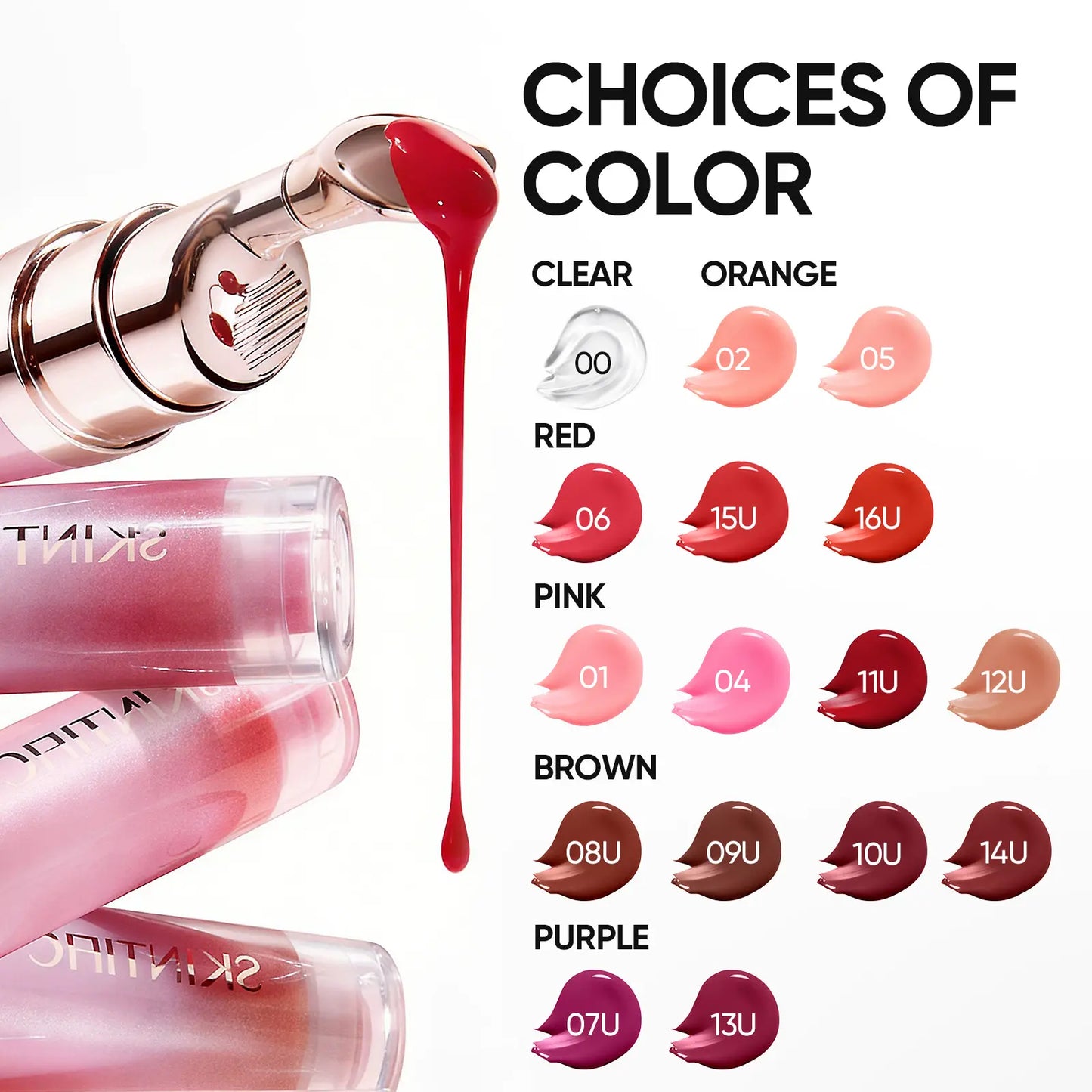 [Recommended by Cardi B] SKINTIFIC Hydrating Brightening Lip Serum with Hyaluronic Acid & Peptide for Radiant Lips Gentle Glossy Korean Beauty Makeup Balm Shea Smooth Moisture with Cooling Metal Roller Applicator