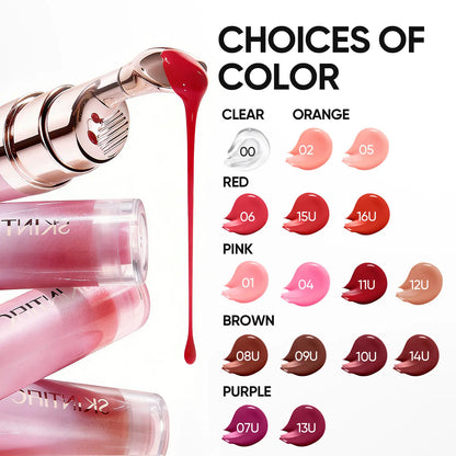 [Recommended by Cardi B] SKINTIFIC Hydrating Brightening Lip Serum with Hyaluronic Acid & Peptide for Radiant Lips Gentle Glossy Korean Beauty Makeup Balm Shea Smooth Moisture with Cooling Metal Roller Applicator