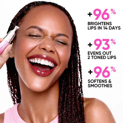 [Recommended by Cardi B] SKINTIFIC Hydrating Brightening Lip Serum with Hyaluronic Acid & Peptide for Radiant Lips Gentle Glossy Korean Beauty Makeup Balm Shea Smooth Moisture with Cooling Metal Roller Applicator