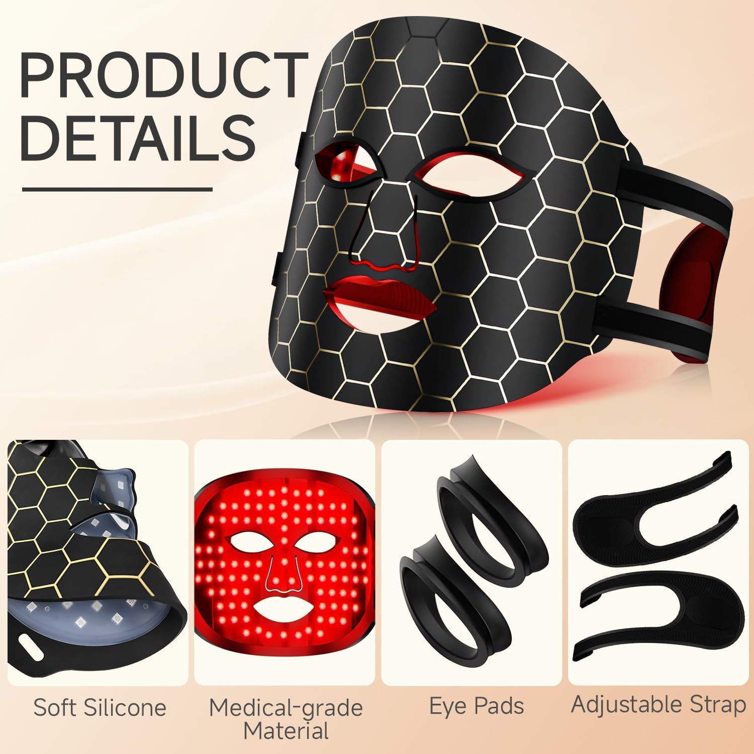 LED Red Light Therapy Face Mask