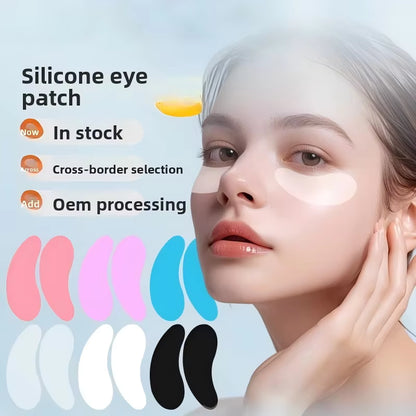 Private Label Bulk Washable Silicone Reusable Eye Masks Logo Face Lifting Anti-Wrinkle Eye Pads Reusable Eye Patch