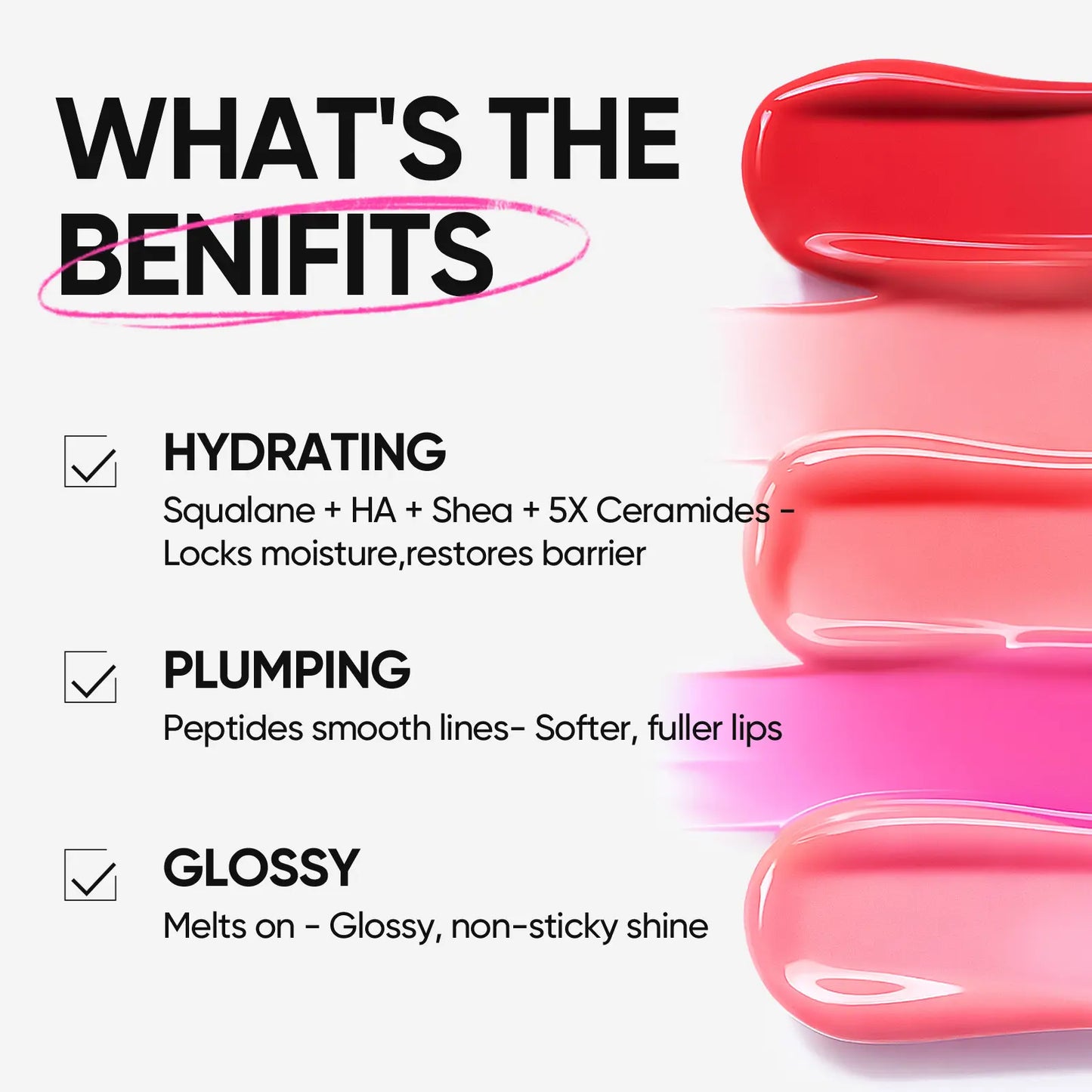 [Recommended by Cardi B] SKINTIFIC Hydrating Brightening Lip Serum with Hyaluronic Acid & Peptide for Radiant Lips Gentle Glossy Korean Beauty Makeup Balm Shea Smooth Moisture with Cooling Metal Roller Applicator